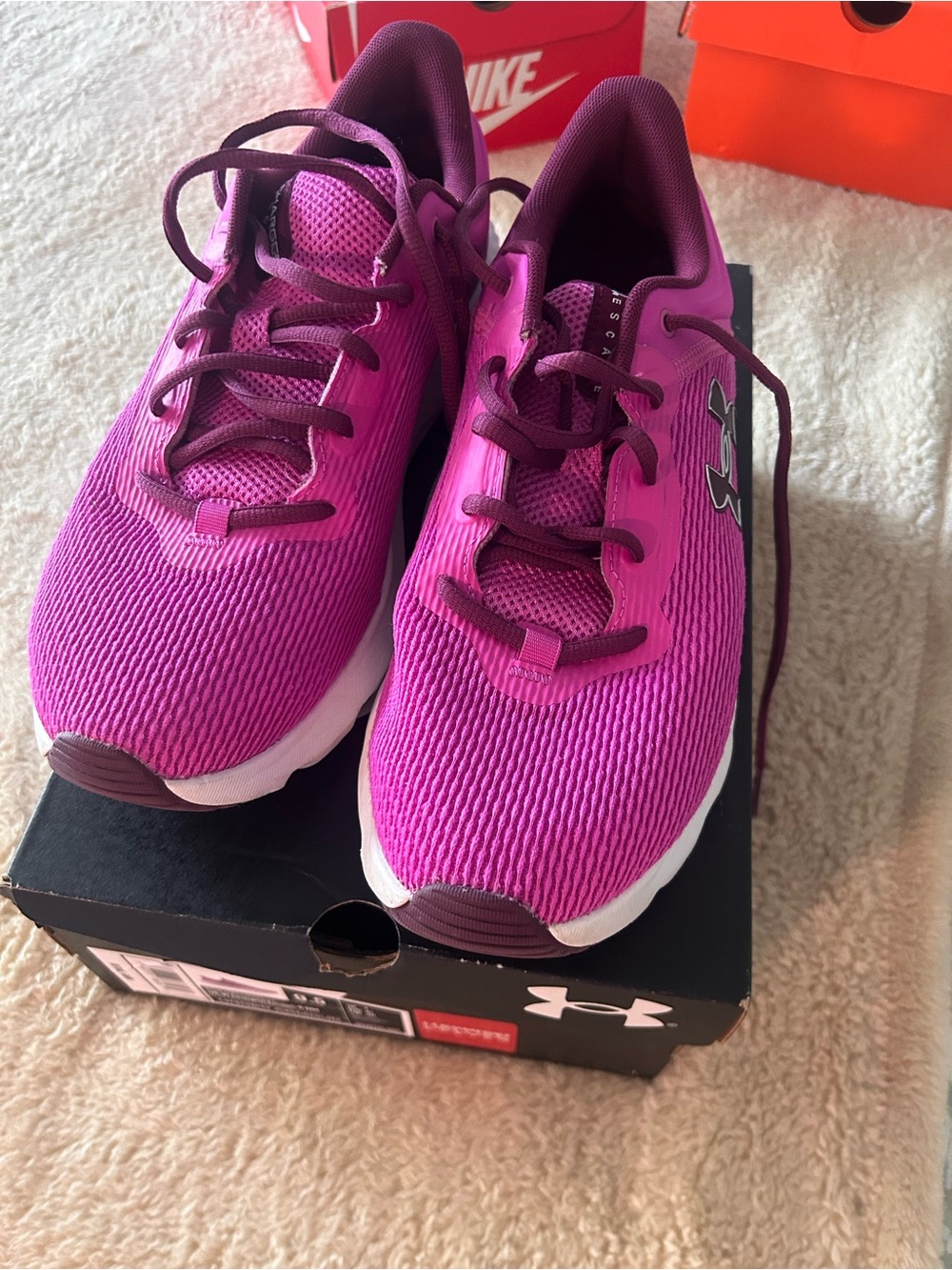 Under Armour Women's Bright Magenta Lace-Up Running Shoes